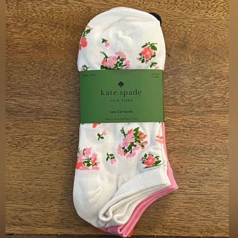 Kate Spade Floral Assortment Low Cut Socks Set of Three!